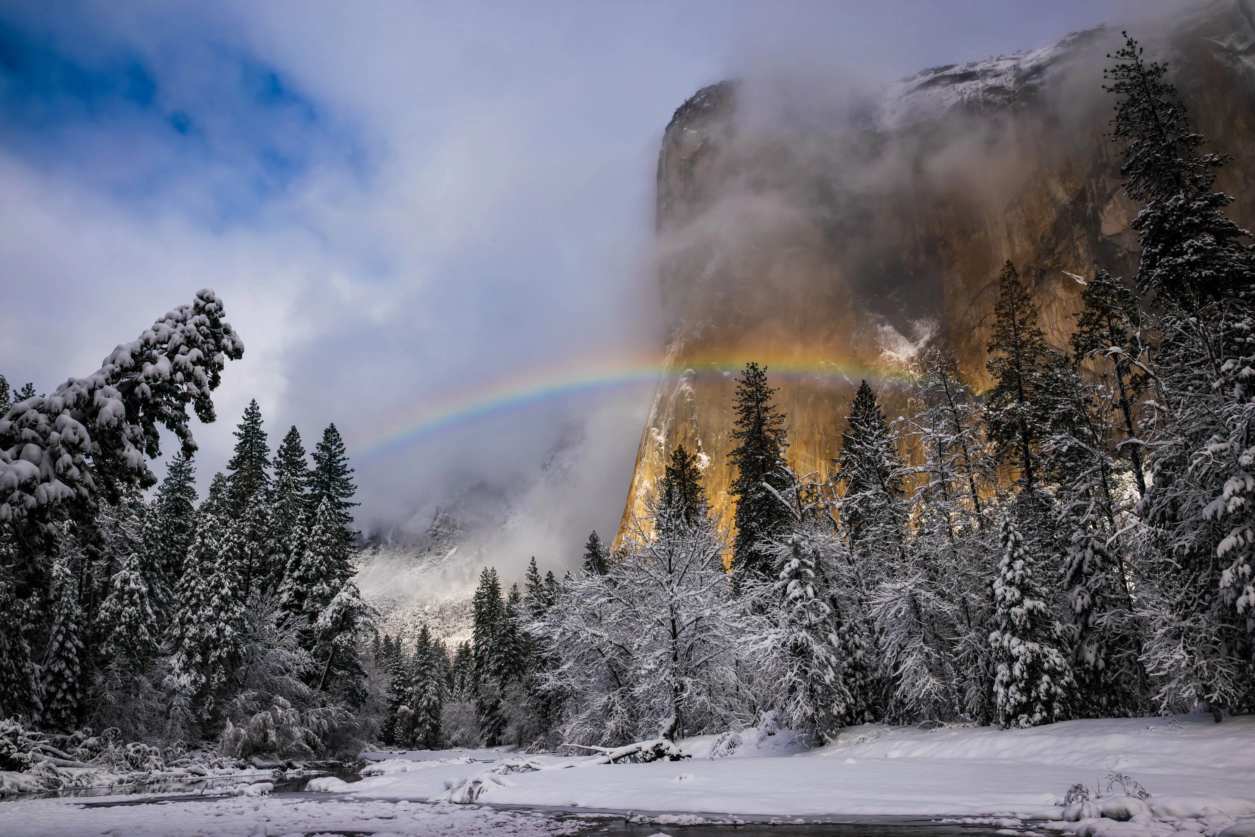 Rainbow over El Capitan — fine art landscape photography print by Paul Anderson, Yosemite, California