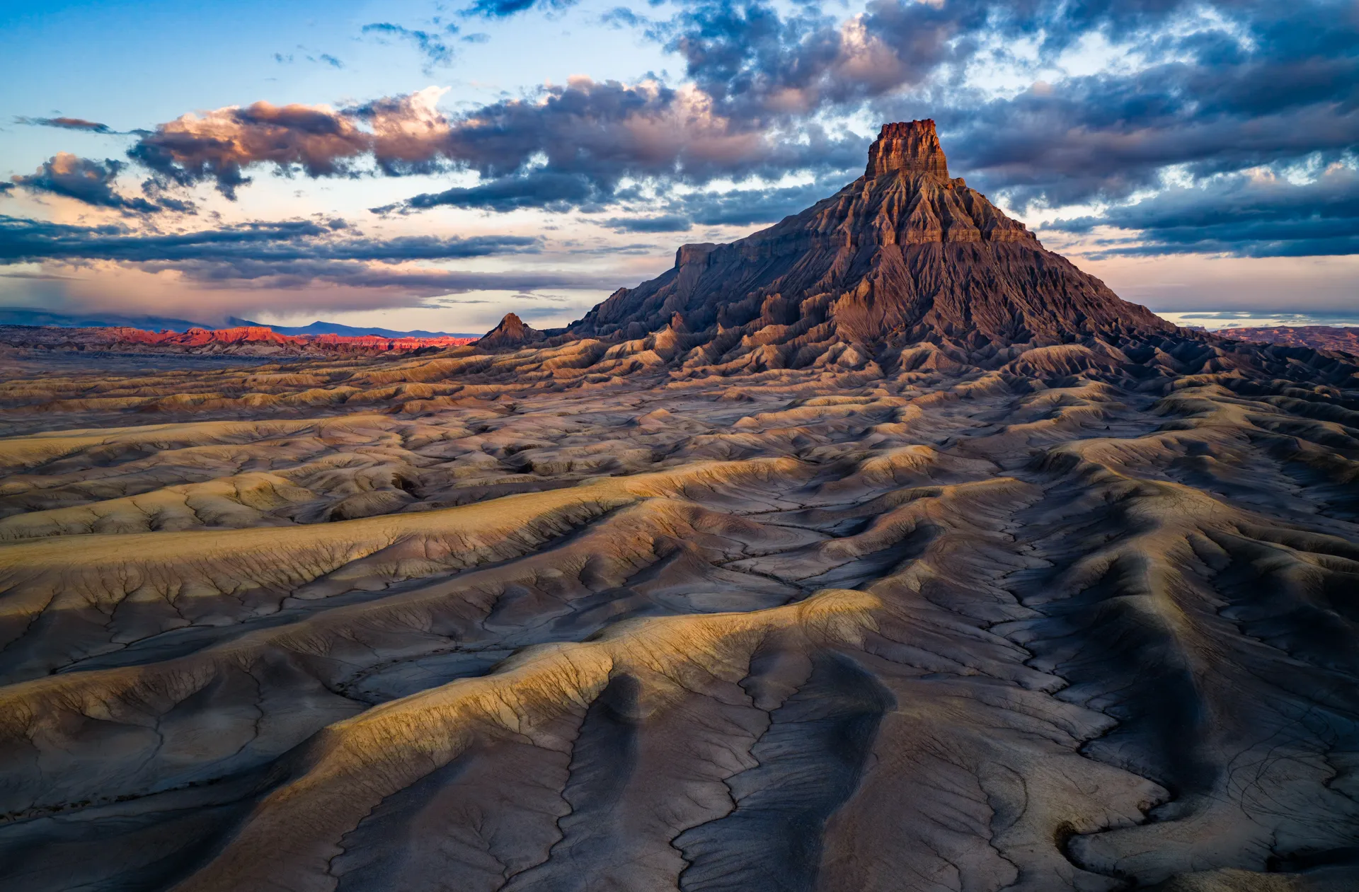 Factory Butte at Dusk — fine art landscape photography print by Paul Anderson, Factory Butte, Utah