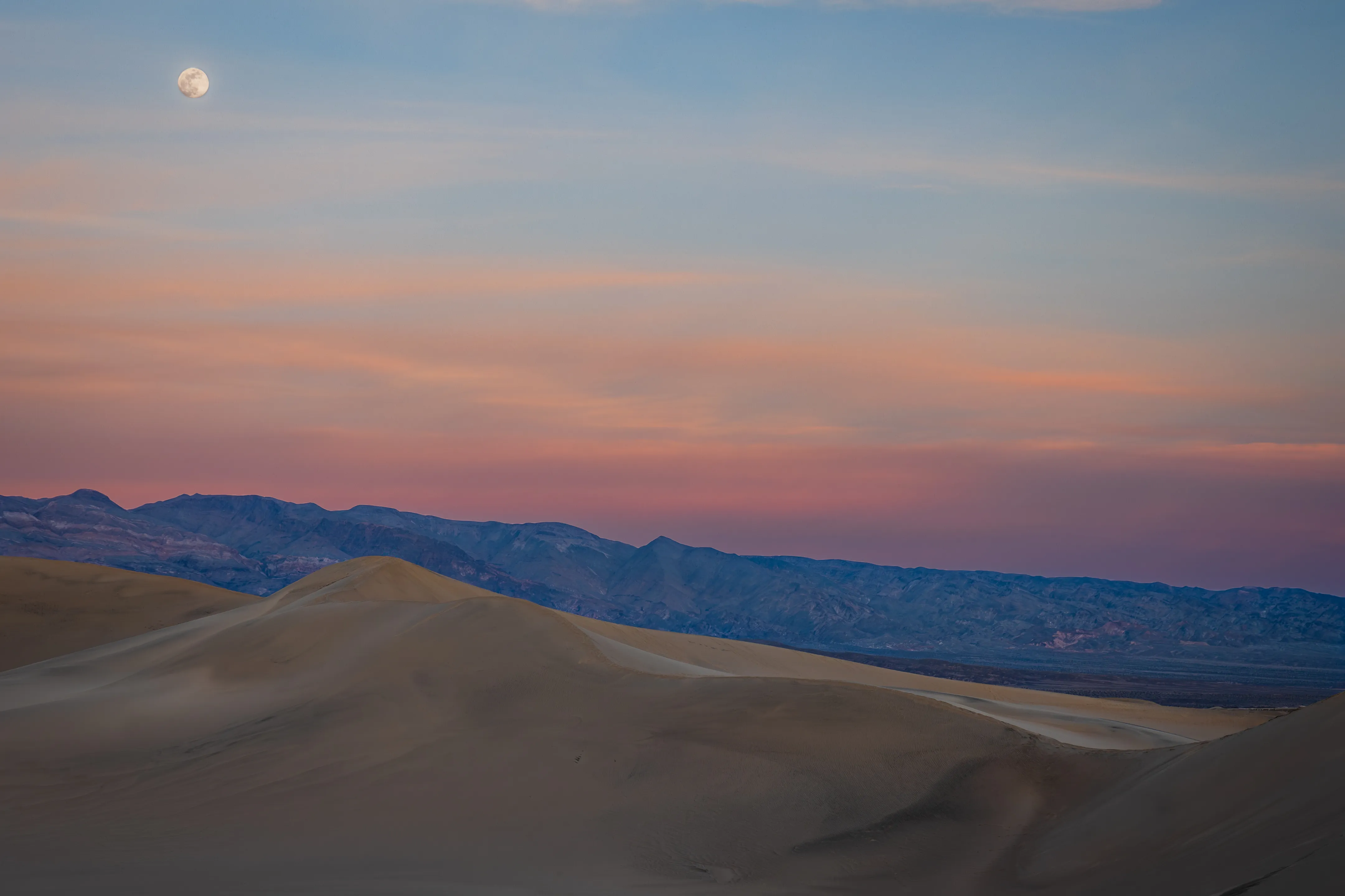 Full Moon over the Dunes — fine art landscape photography print by Paul Anderson, Death Valley, California