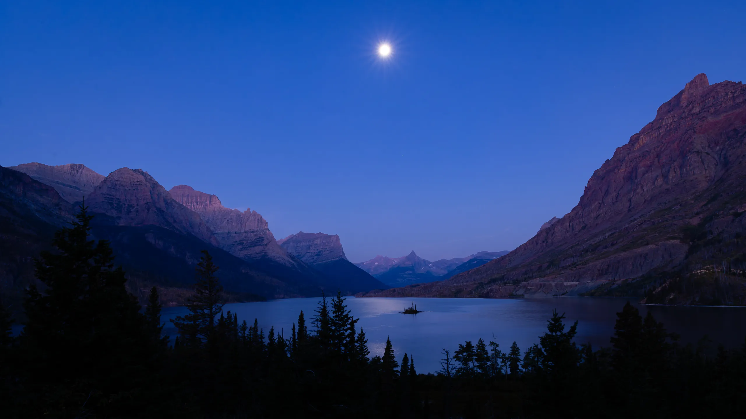 Moonlit Lake — fine art landscape photography print by Paul Anderson, Glacier National Park, Montana