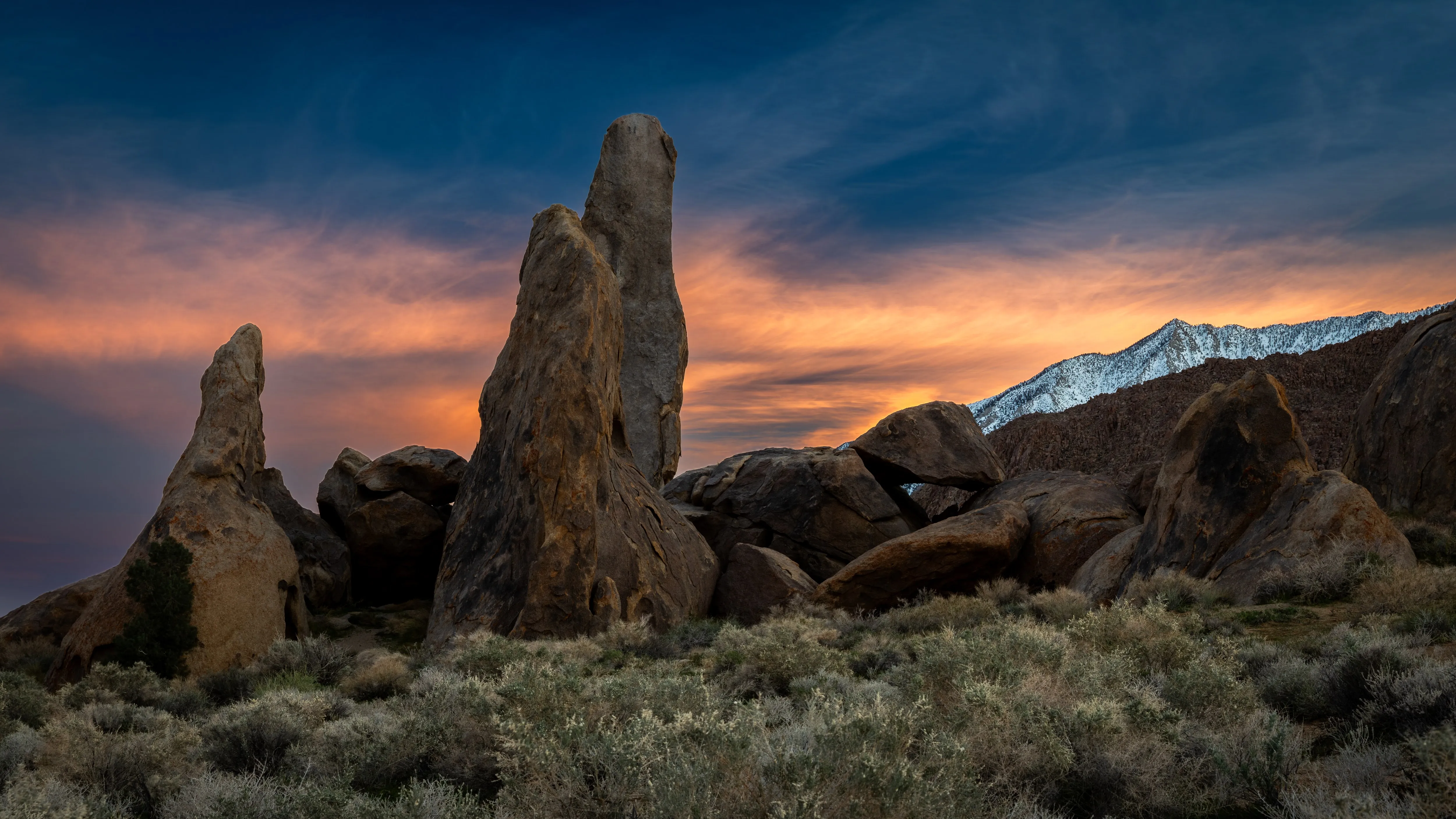 Shark Fin Rocks — fine art landscape photography print by Paul Anderson, Alabama Hills, California
