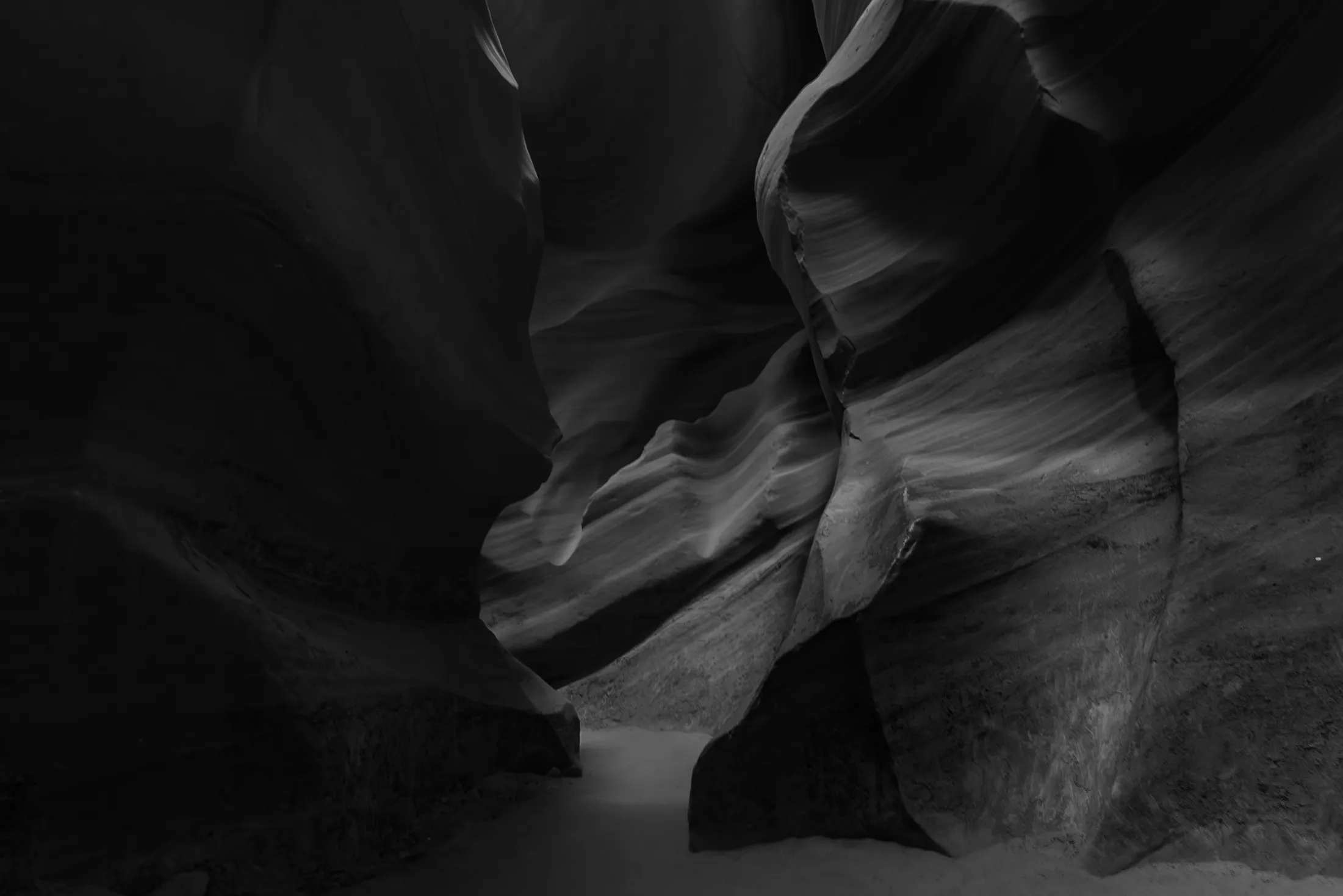 Slot Canyon, Silver — fine art landscape photography print by Paul Anderson, Antelope Canyon, Arizona